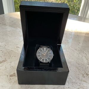 Kenneth Cole - Sleek Men’s Black & Transparent Face Dress Watch